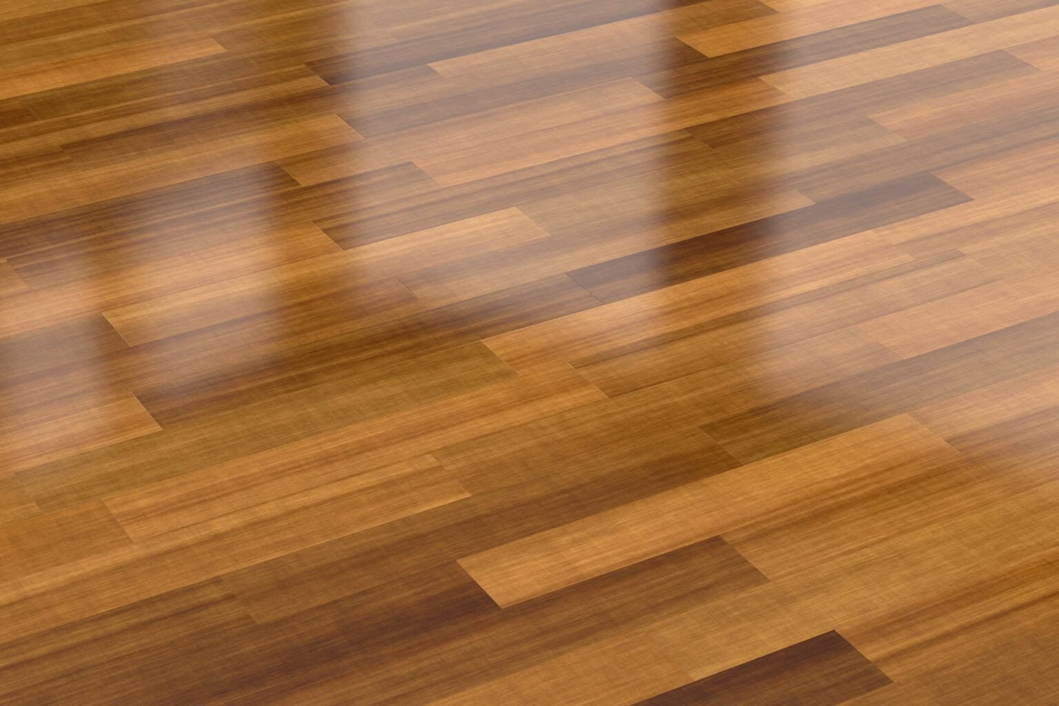 Shiny laminate flooring, wood effect, closeup