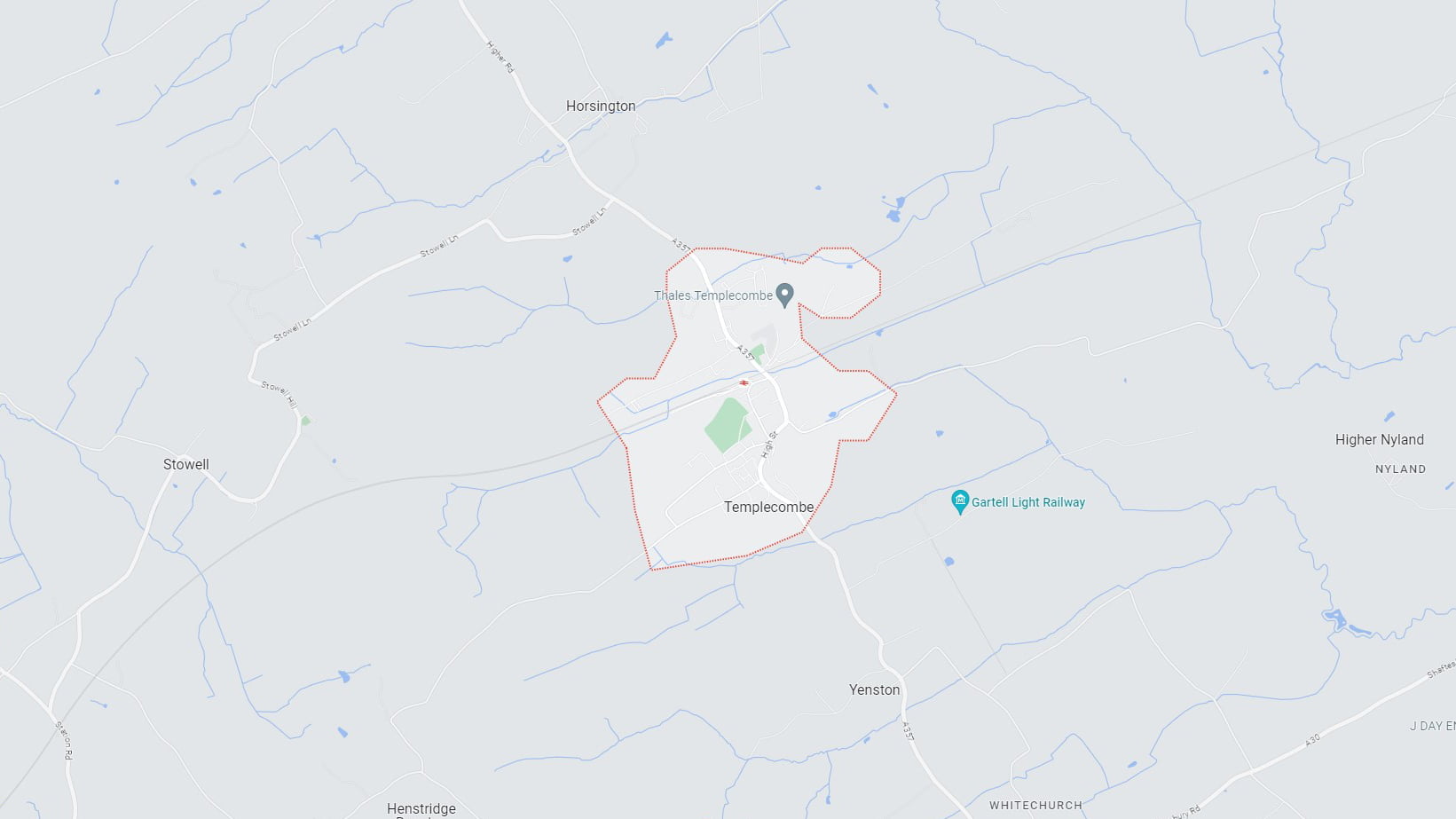 Area map of Templecombe in Somerset